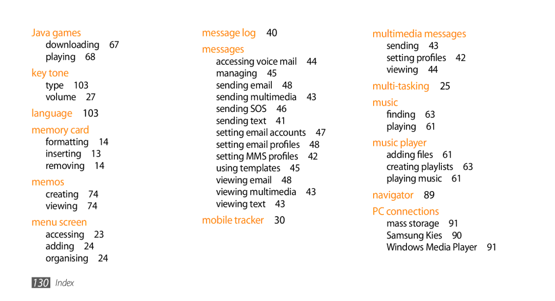 Samsung GT-S7230TAESER, GT-S7230TAEVD2, GT-S7230TAEDTO Downloading 67 playing , Sending 43 setting profiles 42 viewing  